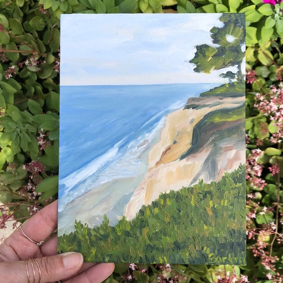 Other - “Shoreline Cliffs” oil painting by Rita Barton
